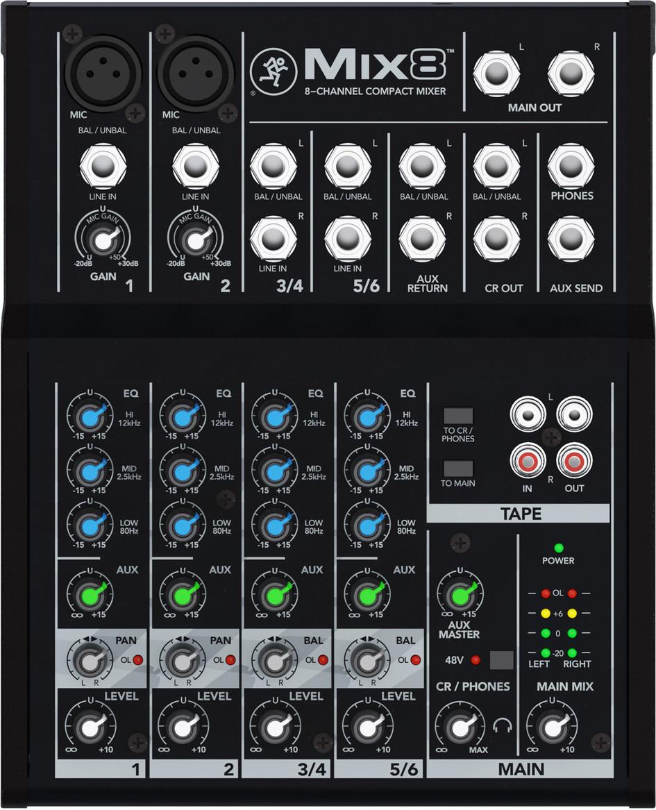 Mackie Mix8 8-Channel Compact Mixer